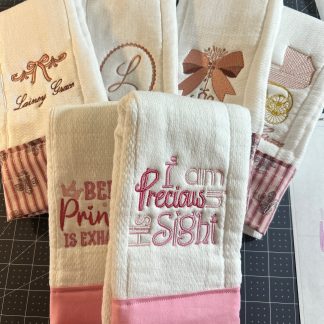 Pretty in Pink Burp Cloth Set